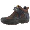 Winterstiefel GEOX "J NEW SAVAGE BOY B ABX", Kinder, Gr. 32, braun (braun, navy), Lederimitat, Textil, casual, Schuhe, Trekkingboots, Winterstiefel, Kindergartenschuh mit Warmfutter
