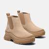 Chelseaboots TIMBERLAND "ROXIE LANEMID CHELSEA BOOT", Damen, Gr. 38, beige (light beige nubuck), Leder, sportlich, Schuhe, Stiefelette, Winterschuhe, Ankle Boots