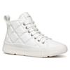 Sneaker GEOX "J LAQUINNY GIRL B", Kinder, Gr. 31, weiß, Lederimitat, Schuhe, High Top Sneaker, Schnürboots, Freizeitschuh mit Reißverschluss