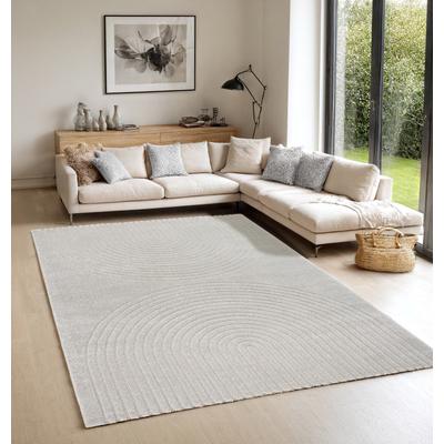 Teppich THE CARPET "Elisa", grau, B:240cm H:12mm L:340cm, Polypropylen, Teppiche, moderner Wohnzimmer Teppich weicher Flor Image