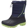 Winterstiefel KANGAROOS "K-Ben", Damen, Gr. 32, blau (navy, lime), Synthetik, Textil, sportlich, Schuhe, Snowboots, Winterboots, Winterschuhe, wasserabweisend