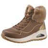 Keilsneaker SKECHERS "UNO RUGGED", Damen, Gr. 41, bunt (braun, goldfarben), Lederimitat, metallic, sportlich, Schuhe, Sneaker, Keilsneaker, Winterboots mit hochwertiger Dämpfung