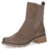 Chelseaboots CAPRICE, Damen, Gr. 38, grau (taupe), Nubukleder, Textil, klassisch, Schuhe, Blockabsatz, Stiefelette, Komfortschuh mit breitem Stretcheinsatz