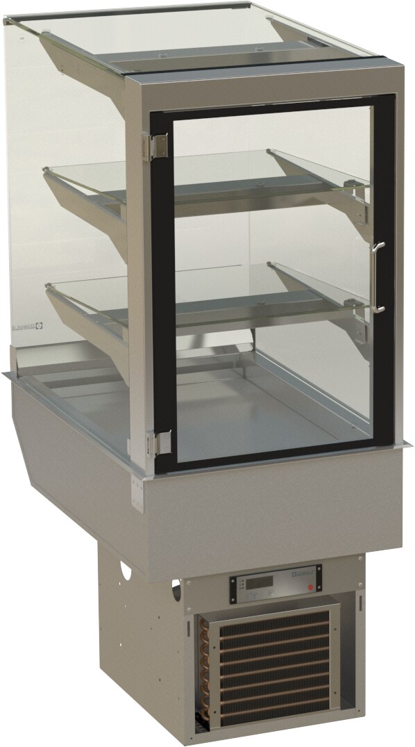 Showcase "Stockholm" eckig, für 1 KB, 3 Auslagen 530x710/200+325x792mm (BxHxT), Drehtür links steckerfertig mit Transporthalterung Image