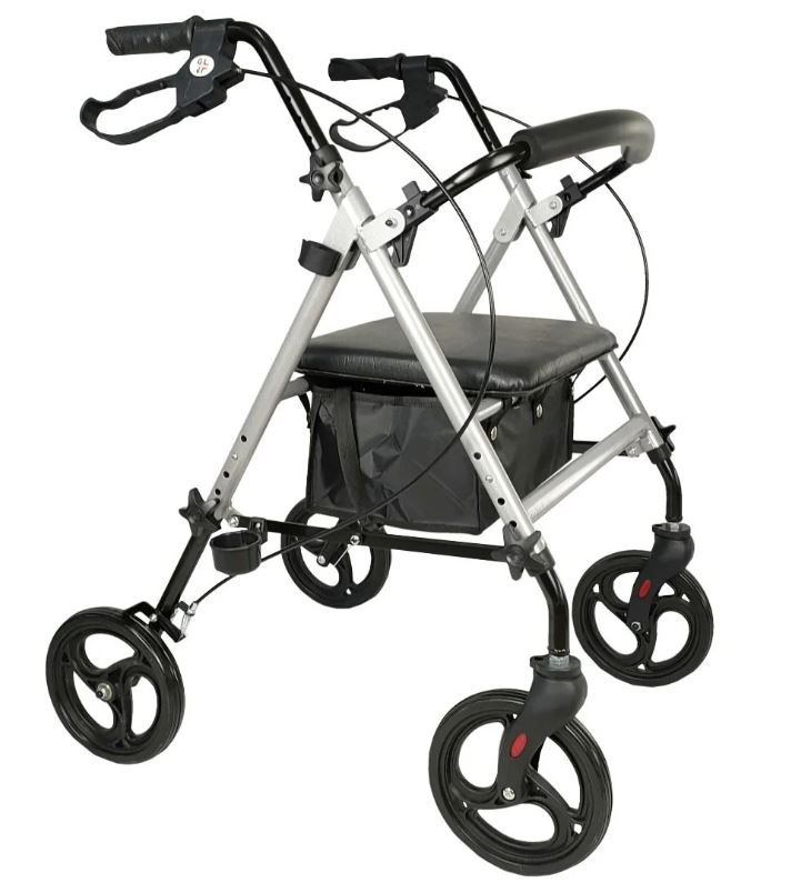 Ausilium Rollator Alluminio Leggero 4 Ruote Pieghevole 1 St