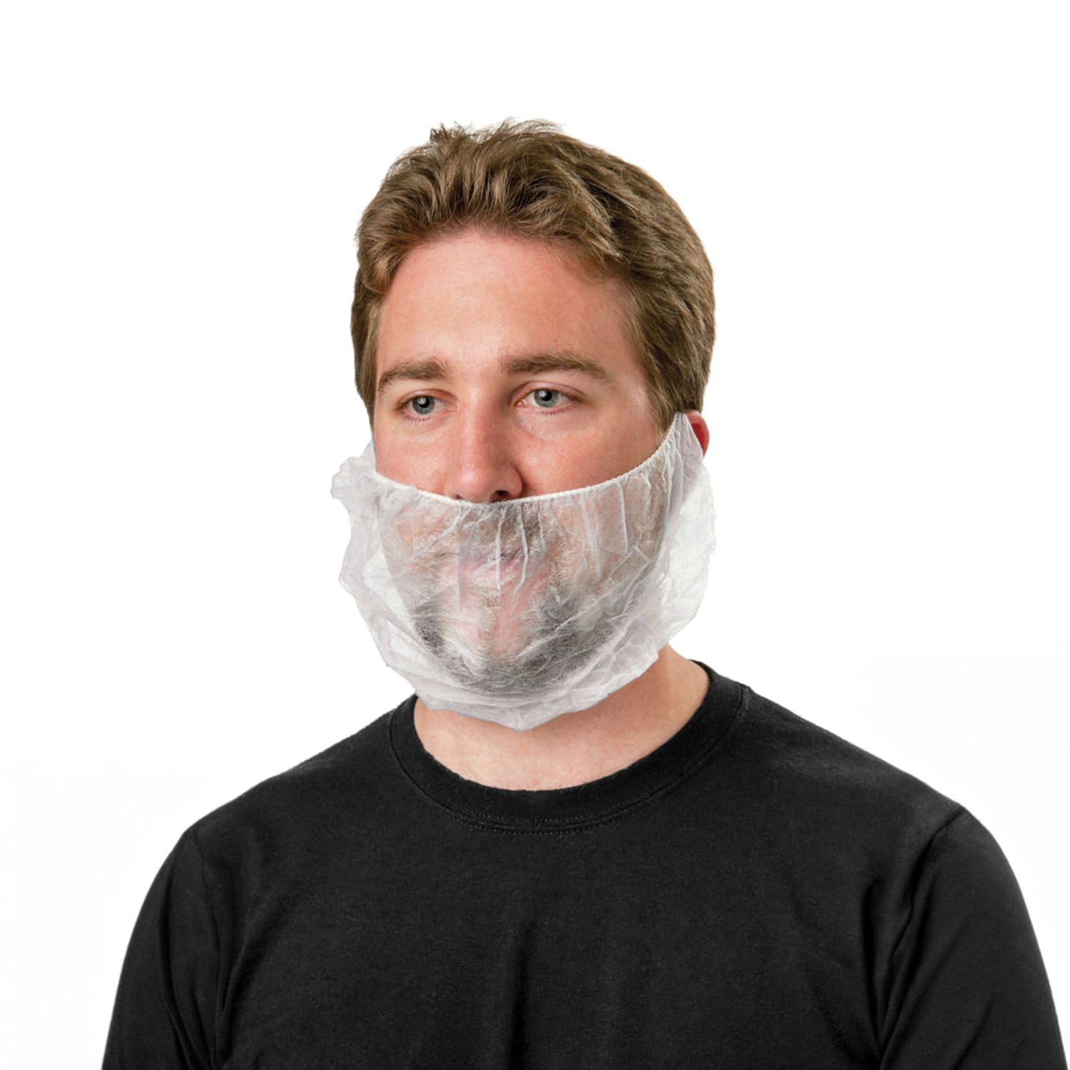 Cellucap Manufacturing BP4R Beard Protector - Poly, White, Disposable, Regular size, Case of 1000