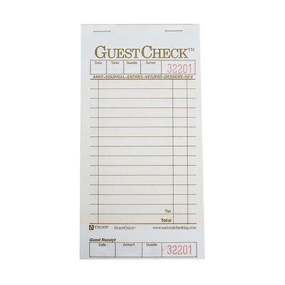 National Checking Company T3624SP Guest Check - (1) Part Booked, (15) Lines, Tan