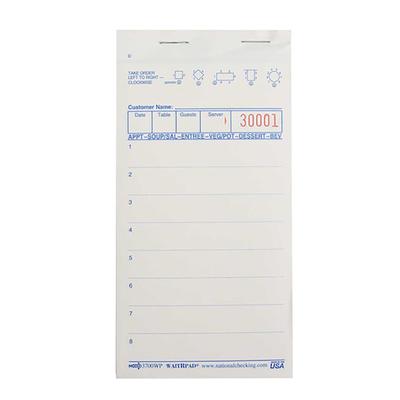 National Checking Company 3700WP Guest Check - 3 Parts Booked, 3 Lines, White