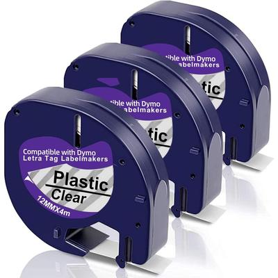 TEMU 3pcs Letratag Tape Refills, 12mm X 4m - Compatible With Lt 100h, 100t, Handheld Label Makers, Easy , For Organization Image