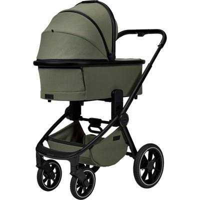 Kombi-Kinderwagen MOON "Resea+", Baby, grün (moss), Polyester, Kinderwagen, mit Sportsitz