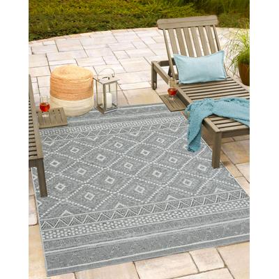 Teppich THE CARPET "Calgary", grau, B:200cm H:1mm L:280cm, Polypropylen, Teppiche, moderner robuster In und Outdoor Teppich Image