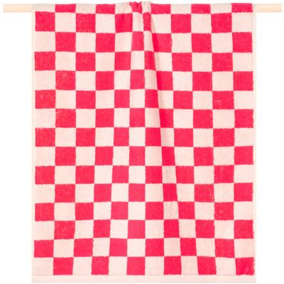 Strandtuch PAD "Chess", pink, B:100cm L:180cm, Frottee, Frottee, Handtücher (Packung), Made in Europe