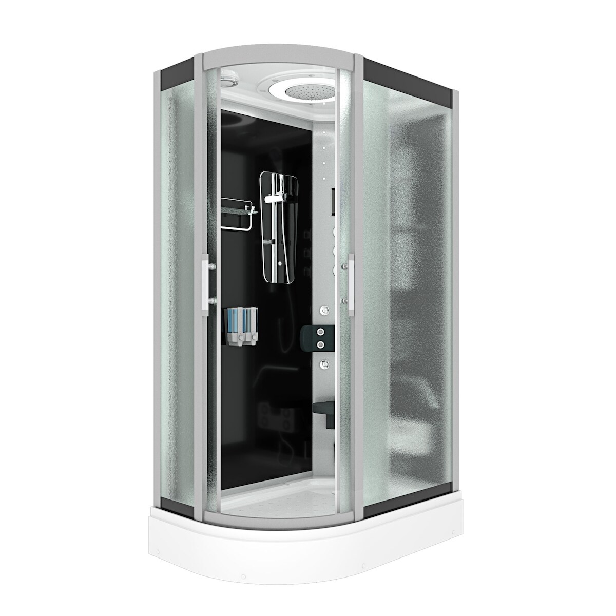 AcquaVapore Dampfdusche Sauna Dusche Duschkabine D60-73M3L 120x80 cm ohne 2K Scheiben Versiegelung Image