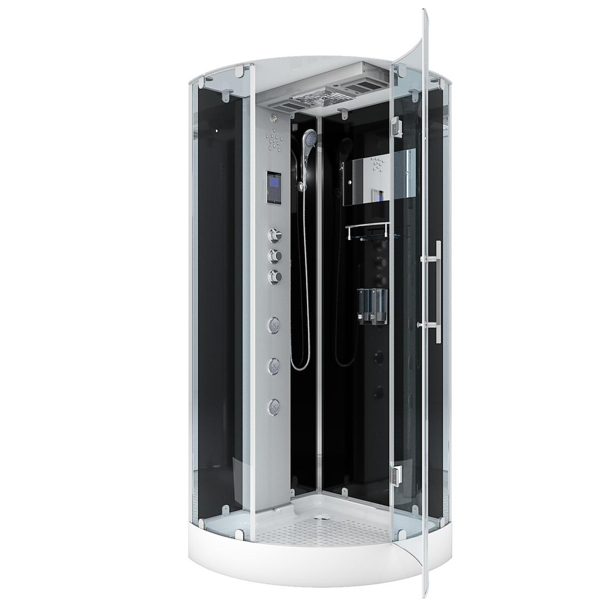 AcquaVapore D37-13R3-EC Dusche Dampfdusche Duschtempel Duschkabine -Th. 90x90 MIT 2K Scheiben Versiegelung Image