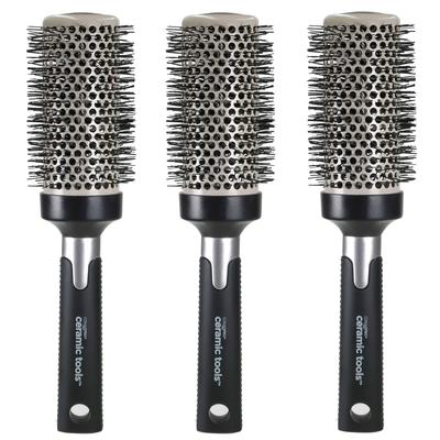 3x ConairPro Ceramic Tools Medium Round Brush 2