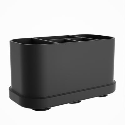 TEMU Multi-grid Toothpaste And Toothbrush Storage Box Holder Bathroom Storage Rack Bathroom Wash Set Anti-slip Beauty Supplies Image