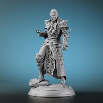 TEMU Omglobal Elf Artificer Miniature For Ttrpg - Detailed 25mm Fantasy Figurine For D&d, Tabletop Roleplaying Games - Abs Material - Ideal For Collectors & Enthusiasts, Ages 14+
