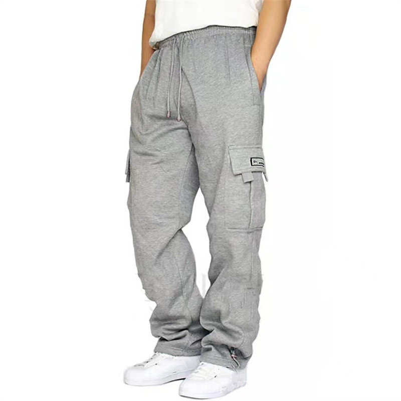 Men's Cargo Pants Trousers Winter Pants Drawstring Multi Pocket With Belt Plain Warm Wearable Daily Outdoor Camping Hiking Fashion Classic Blue Khaki