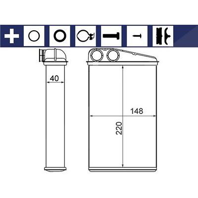 Mahle Wärmetauscher, Innenraumheizung [Hersteller-Nr. AH17000S] für Renault Image