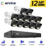 16 Channel 12MP Kit Videosorveglianza PoE,12X12MP Telecamera Esterno ip PoE