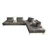 KAWOLA Sofa WIOLO Ecksofa Leder grau