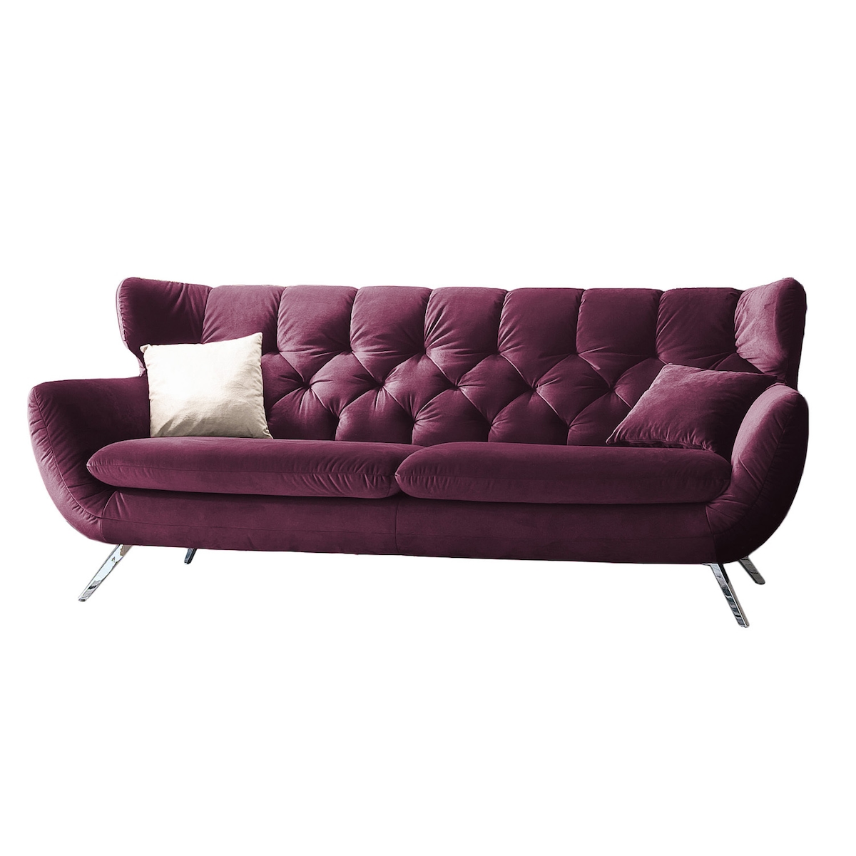 KAWOLA Sofa CHARME 2-Sitzer Velvet purple Image