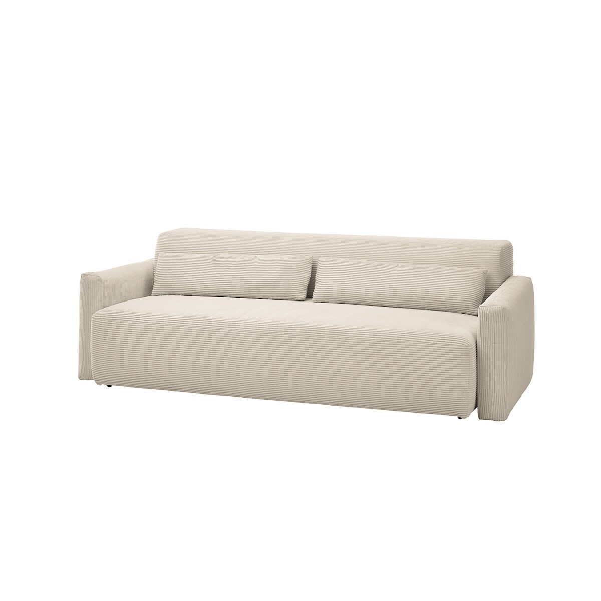 KAWOLA Sofa NEO Schlafsofa Bettsofa Cord cremeweiß Image