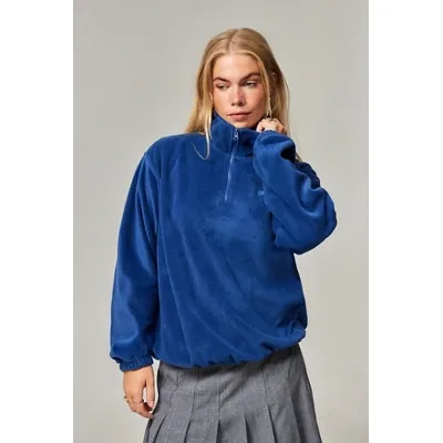 iets frans. Half-Zip Fleece - Navy XL at Urban Outfitters