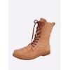 Schnürstiefelette ANDREA CONTI, Damen, Gr. 37, braun (camel), Leder, Glattleder, Rindsleder, modisch, Schuhe