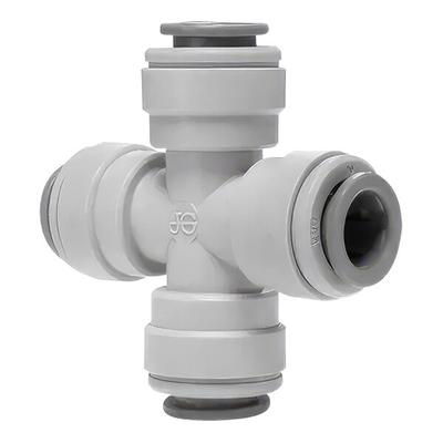 John Guest® PI4712S 3/8" Gray Acetal Push-To-Connect Cross