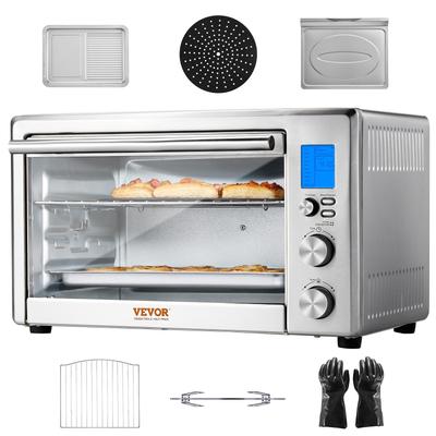 10-IN-1 Convection Oven, 28L/29.6Qt Multifunctional Conventional Oven Countertop, 1800W 4-Tier Toaster with Front Glass Door