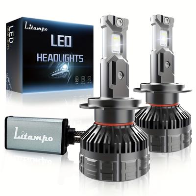 TEMU Led Headlight Bulb H4 H7 H11 9005 9006 120w 50000lm 6500k Car Replacement Upgraded Auto Light Bulb Can-bus Error Free, High Low Beam, 800% Brighter