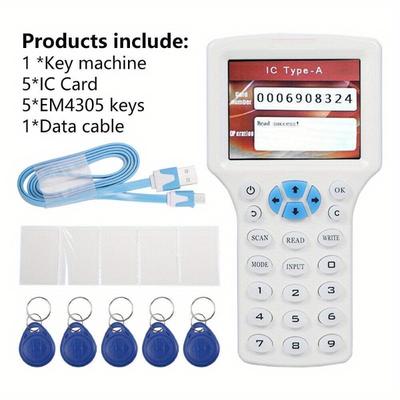 TEMU 10 Frequency Nfc Reader Writer Rfid Copier Duplicator 125khz