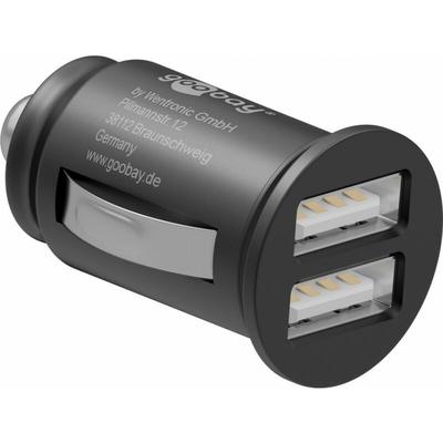 Dual-USB Auto Ladegerät (2xUSB) 15,5W max.3.1A (12/24V) 2xUSB (58912) - Goobay