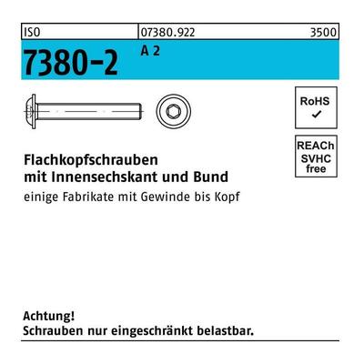 No Brand - Flachkopfschraube iso 7380-2 m.Bund/Innensechskant m 6 x 20 a 2 Image
