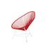 Innit Patio Chair 36.0 H x 30.0 W x 36.0 D in Plastic/Metal in Red/White | 36.0" L x 30.0" W x 36.0" H | Wayfair i01-02-08