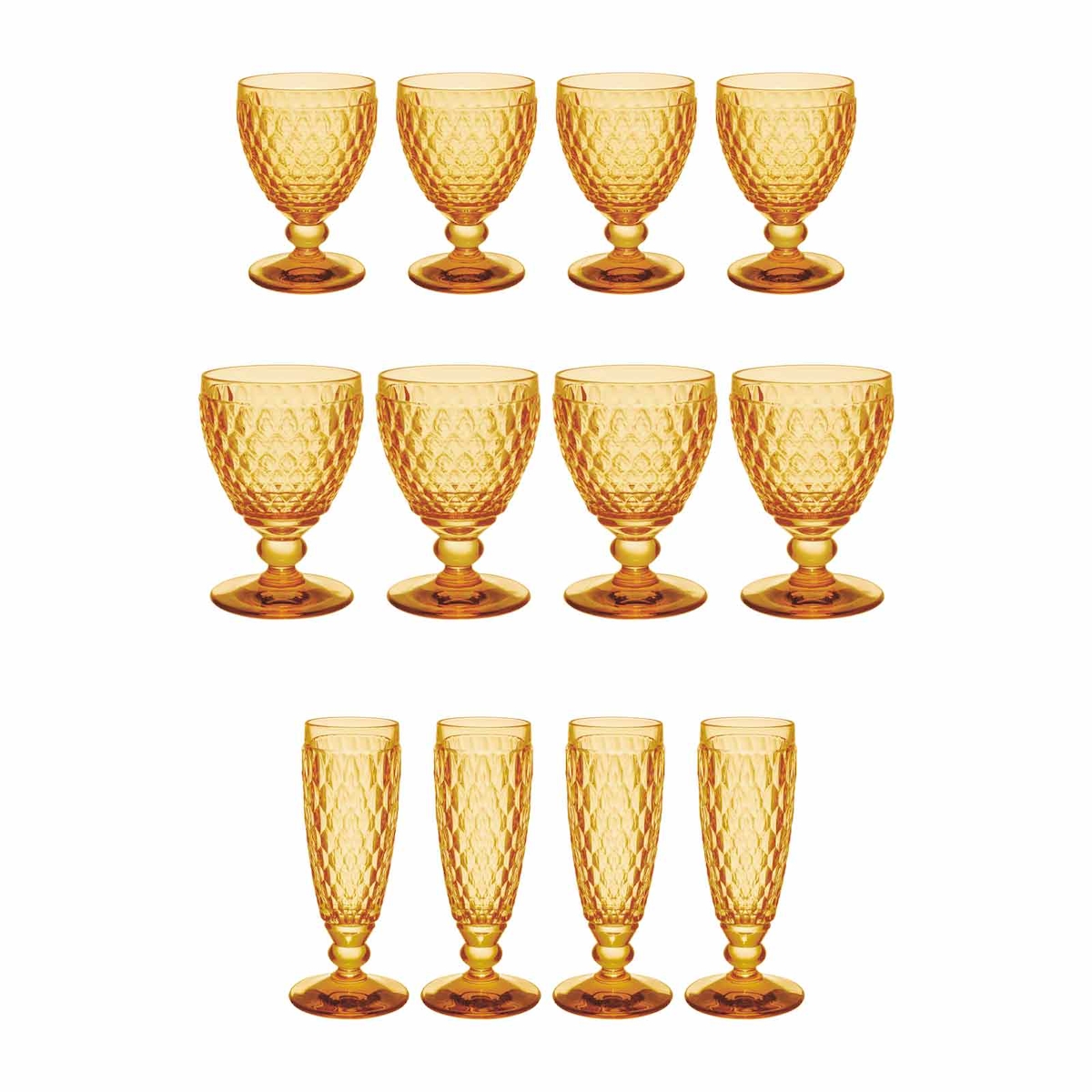 Villeroy & Boch Boston Coloured Weißwein- & Sektgläser Set 12er Set Saffron Image