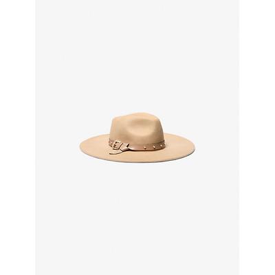 Michael Kors Studded Wool Fedora Brown M-L