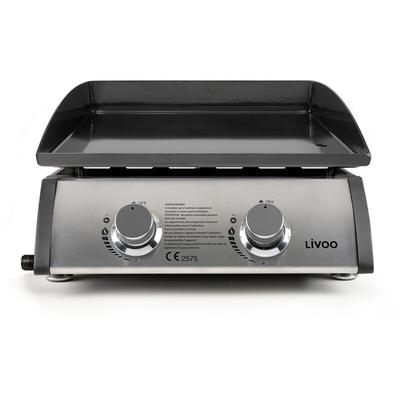 Livoo - Gas-plancha 2 brenner DOC296