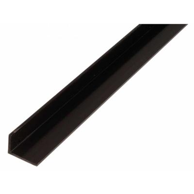 ALBERTS Winkelprofil, ungleichsch., PVC schwarz, LxBxHxS 2000 x 40 x 10 x 2 mm