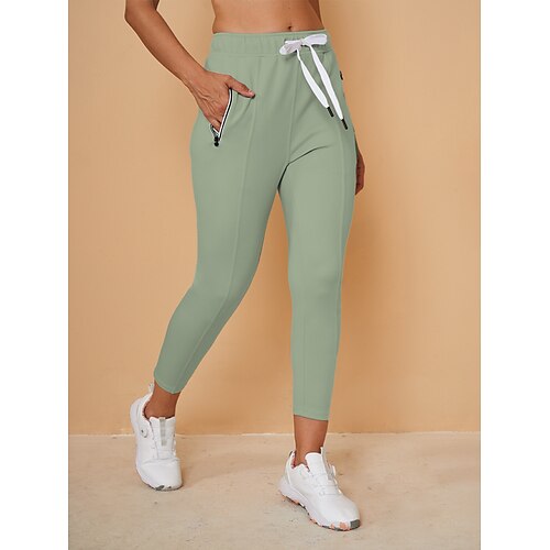 Damen Golf-Jogger Dunkelgrau Waldgrün Violett Unterteile Damen-Golfkleidung, Kleidung, Outfits, Kleidung Image