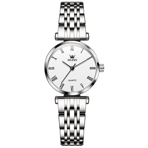 Neue Olevs Olevs Marke Modetrend Edelstahlband Damenuhren einfache Sport Freizeit Leben Reise Geschäft wasserdichte Armbanduhr