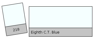 Lee Filter Roll 218 8th C.T. Blue