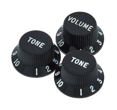 Fender Vol&Tone Original Stratocaster Potiknöpfe Set schwarz