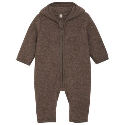 Huttelihut - Baby's Pram Suit Wool Fleece - Overall Gr 68 braun