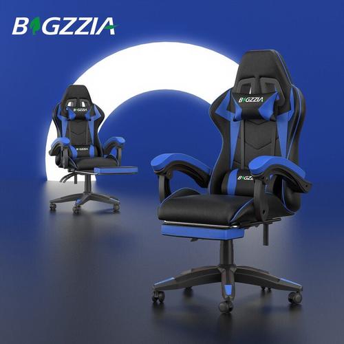 Bigzzia - Gaming Stuhle 136kg gaming Stuhl mit Fußstütze - Ergonomischer Gaming Sessel mit