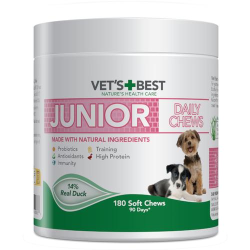 400g (180 Chews) Vet's Best Junior Daily Chews Echte Ente Ergänzungsfuttermittel für Hunde