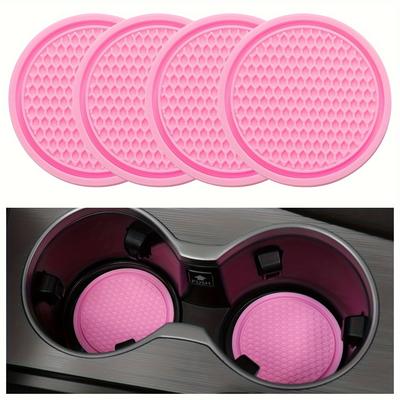 TEMU Motomate For Car Cup Coaster, 4pcs Universal Non-slip Cup Holders Embedded In Ornaments Coaster, Car Interior Accessories