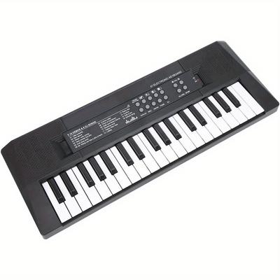 TEMU Electric Piano, 37 Keys Rechargeable Piano Keyboard, Portable Size, Dual Power Supply System, Learning Musical Instruments For Beginners