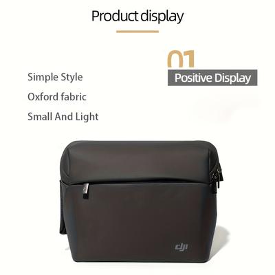 TEMU Dji /mini 3/mini 4 Pro//air 2s/mini 4 K Portable Black Shoulder Bag With Adjustable Organizer - Durable Polyamide Case For Travel And Storage, Travel Organizer Bag | | Adjustable Strap Bag Image